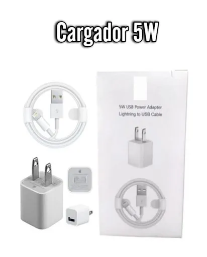 Cargador Iphone 5W Completo Carga Rapida